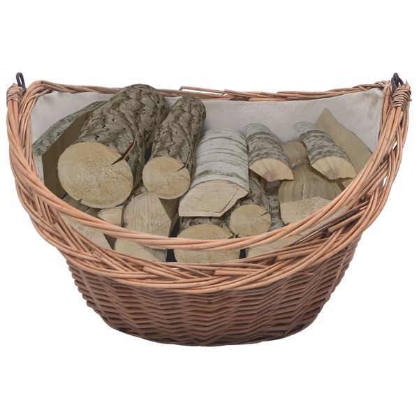 vidaXL Houtmand met handvat 60x44x55 cm natuurlijk wilgenhout