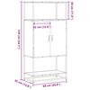 vidaXL Hoge kast 68x35x139 cm bewerkt hout en metaal sonoma eikenkleur