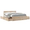 vidaXL Bed met lades en matras massief grenenhout 160x200 cm