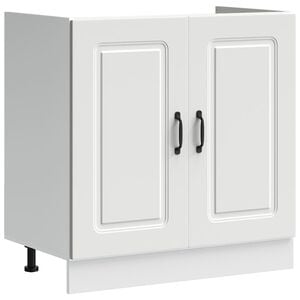 vidaXL Spoelbakonderkast Kalmar 80x46x81,5 cm bewerkt hout wit