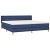 vidaXL Boxspring met matras stof blauw 180x200 cm