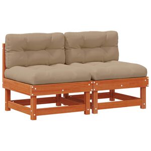 vidaXL Tuin Midden Sofa Massief grenenhout Waskleur Bruin