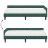 vidaXL Hoekbedframe met Matras Anders 2 pcs Groen Fluweel