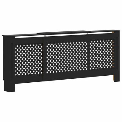 vidaXL Radiatorombouw 205 cm MDF zwart