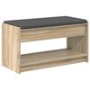 vidaXL Halbank met kussen met plank Sonoma Eiken 83 x 38 x 45 cm