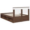 vidaXL Bedframe met hoofdeinde Bruin Eiken 120 x 190 cm Bewerkt hout