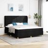 vidaXL Boxspringbed met Matras Donkergrijs 90x190 cm Zwart Stof