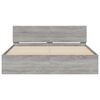 vidaXL Bedframe met hoofdeinde grijs sonoma eikenkleurig 150x200 cm
