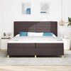 vidaXL Boxspringbed met matras Donkerbruin 200 x 200 cm Stof