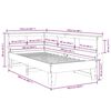 vidaXL Bed met boekenkast zonder matras grenenhout wasbruin 100x200 cm