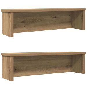 vidaXL Keukenrekken stapelbaar 2 st 50x15x16 cm artisanaal eikenkleur