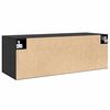 vidaXL Wandkast Zwart Eiken 100 x 36,5 x 35 cm Bewerkt hout