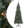 vidaXL Kunstkerstboom met 300 LED Groen 210 cm PVC en Plastic en Staal