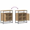 vidaXL Dressoir Artisan Eiken 69 x 35 x 80 cm Bewerkt hout