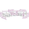 vidaXL Buiten bankenset met kussen 8 pcs Natuurlijk en Lichtgrijs