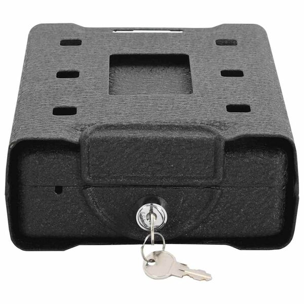 vidaXL Auto Safe met slot Zwart 22 x 16 x 7 cm Staal