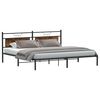 vidaXL Bedframe zonder matras 193x201 cm spaanplaat gerookt eiken