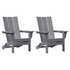 vidaXL Tuinstoel 2 pcs Lichtgrijs 80.5 x 74.5 x 92 cm Polyetheen