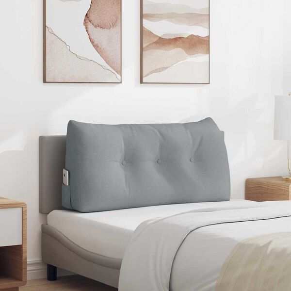 vidaXL Rugkussen Lichtgrijs 100 x 24 x 50 cm Stof