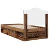 vidaXL Bedframe met hoofdeinde Oudhout 90 x 200 cm Massief grenenhout