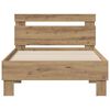 vidaXL Bedframe Artisan Eiken 98.5 x 200 cm Bewerkt hout
