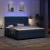 vidaXL LED Box Spring Bed met matras Blauw 180 x 200 cm Stof
