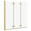 vidaXL Douche Omhulsel Goud 130 x 138 cm ESG-glas en aluminium