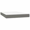 vidaXL Boxspring met matras en LED stof donkergrijs 140x200 cm