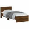 vidaXL Bedframe met hoofdbord zonder matras bruin eikenkleur 90x190 cm