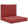 vidaXL Buiten bankkussen Polyester Wijnrood 60 x 60 x 8 cm