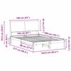 vidaXL Bedframe Bruin en taupe 160 x 200 cm Massief grenenhout