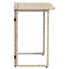 vidaXL Tuintafel inklapbaar 90x51x75 cm poly rattan beige