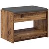 vidaXL Halbank Oudhout 63 x 38 x 45 cm Ge&iuml;ndustrialiseerd hout en stof