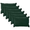 vidaXL Kussensloop 6 pcs HOUTEN Donkergroen 40 x 60 cm Fluweel