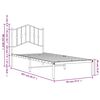 vidaXL Bedframe met hoofdbord metaal zwart 90x200 cm