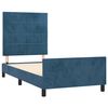 vidaXL Bedframe zonder matras 90x200 cm fluweel donkerblauw