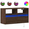 vidaXL Tv-wandmeubel met LED-verlichting 80x31x45 cm bruin eikenkleur
