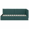 vidaXL Hoekbedframe met hoofdeinde Donkergroen 90 x 190 cm Stof