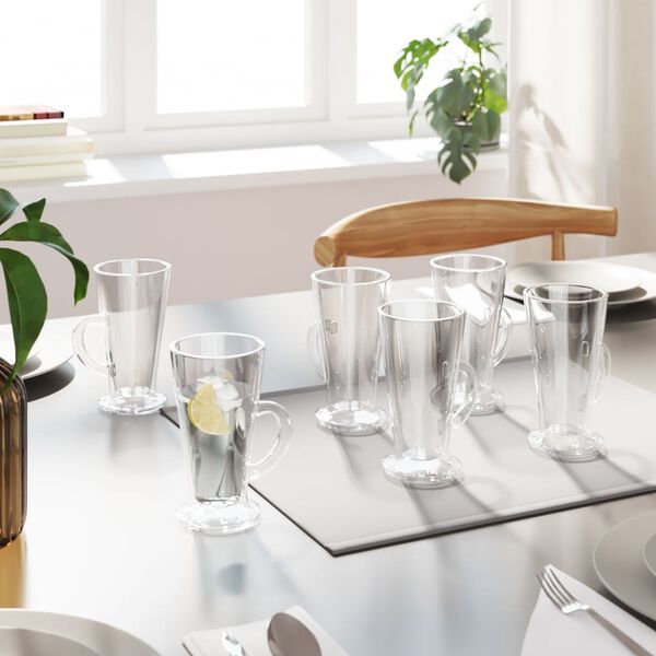 vidaXL Latteglazen met handvat 6 stuks 250 ml