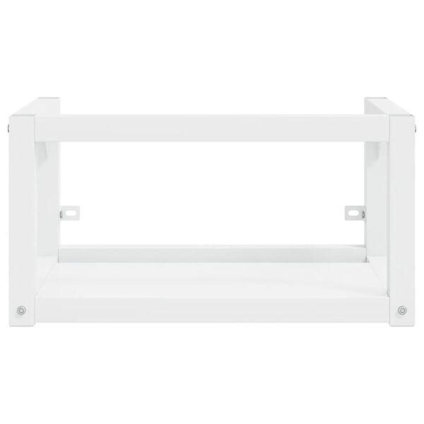 vidaXL Wastafelframe wandgemonteerd 59x38x31 cm ijzer wit