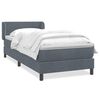 vidaXL Boxspring met matras fluweel donkergrijs 100x210 cm