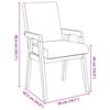 vidaXL Eetkamerstoelen met kussens 2 stuks wit massief hout rubber
