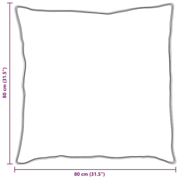 vidaXL Hoofdkussen met kussen 2 pcs Wit 80 x 80 cm Katoen