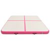 vidaXL Gymnastiekmat met pomp opblaasbaar 200x200x10 cm PVC roze