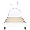 vidaXL Bedframe voor kinderen met hoofdbord Wit 80 x 160 cm PU