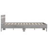 vidaXL Bedframe met hoofdeinde en LED grijs sonoma eiken 120x190 cm