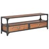 vidaXL Tv-meubel met 2 lades 120x30x40 cm massief grenenhout