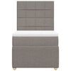 vidaXL Boxspring met matras stof taupe 90x190 cm
