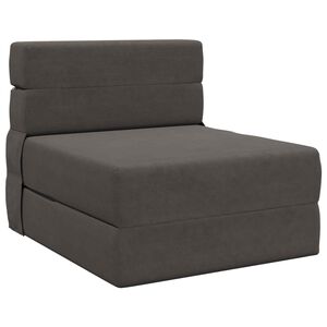 vidaXL Vouwbare Bankbed Donkergrijs 70 x 72 x 60 cm Stof