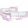 vidaXL Bedframe Bruin en zwart 180 x 200 cm Massief grenenhout